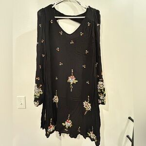 Free People, Size L, Embroidered Dress